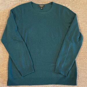 Classic Teal Women’s Cashmere Sweater XL